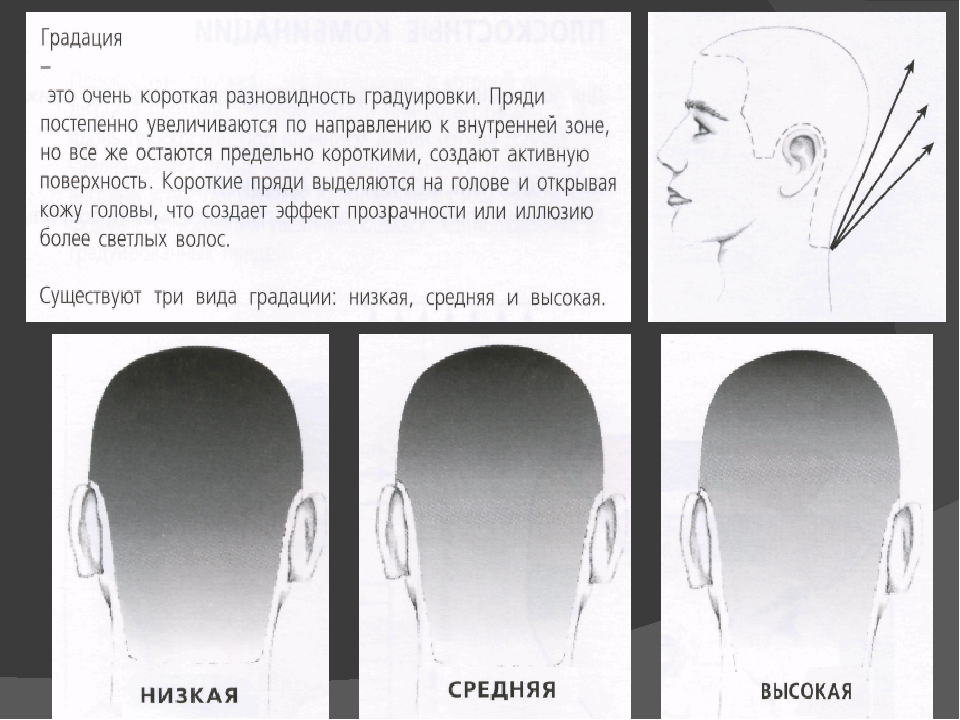 Мужская стрижка под машинку схема