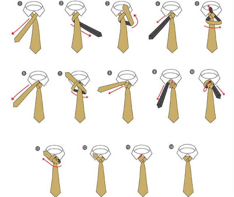 Завязывание галстука в картинках. Узел Элдридж галстук. Схема завязывания галстука Элдридж. Узел Элдридж схема. Как завязывать галстук узел Элдридж.