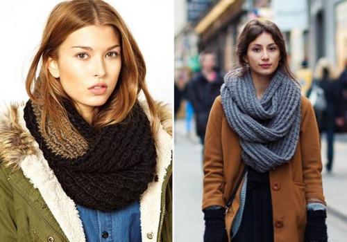 Как завязать легкий шарф-хомут. Как носить шарф-хомут – простые и эффектные образы
