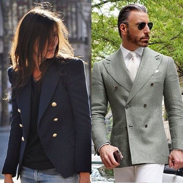 Модные образы с двубортным пиджаком