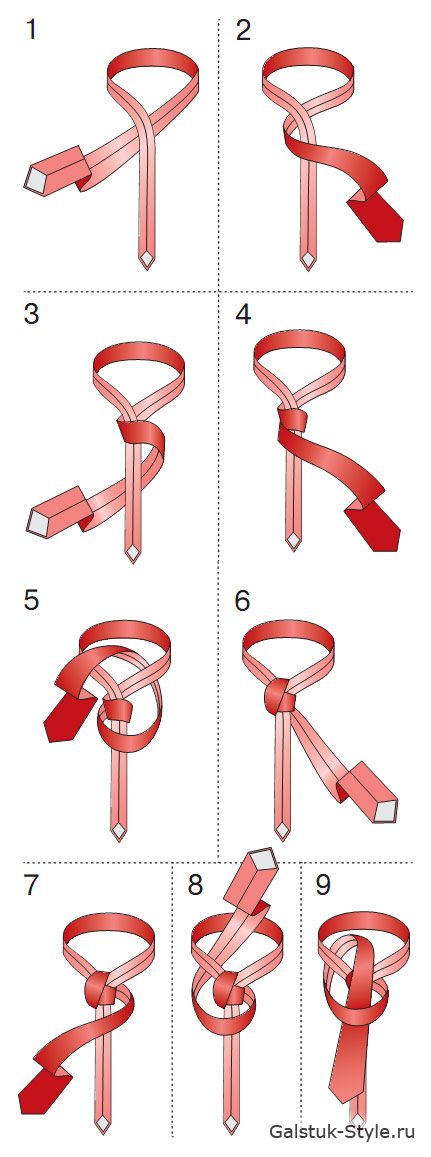 Виндзорский узел галстука схема как завязать красиво