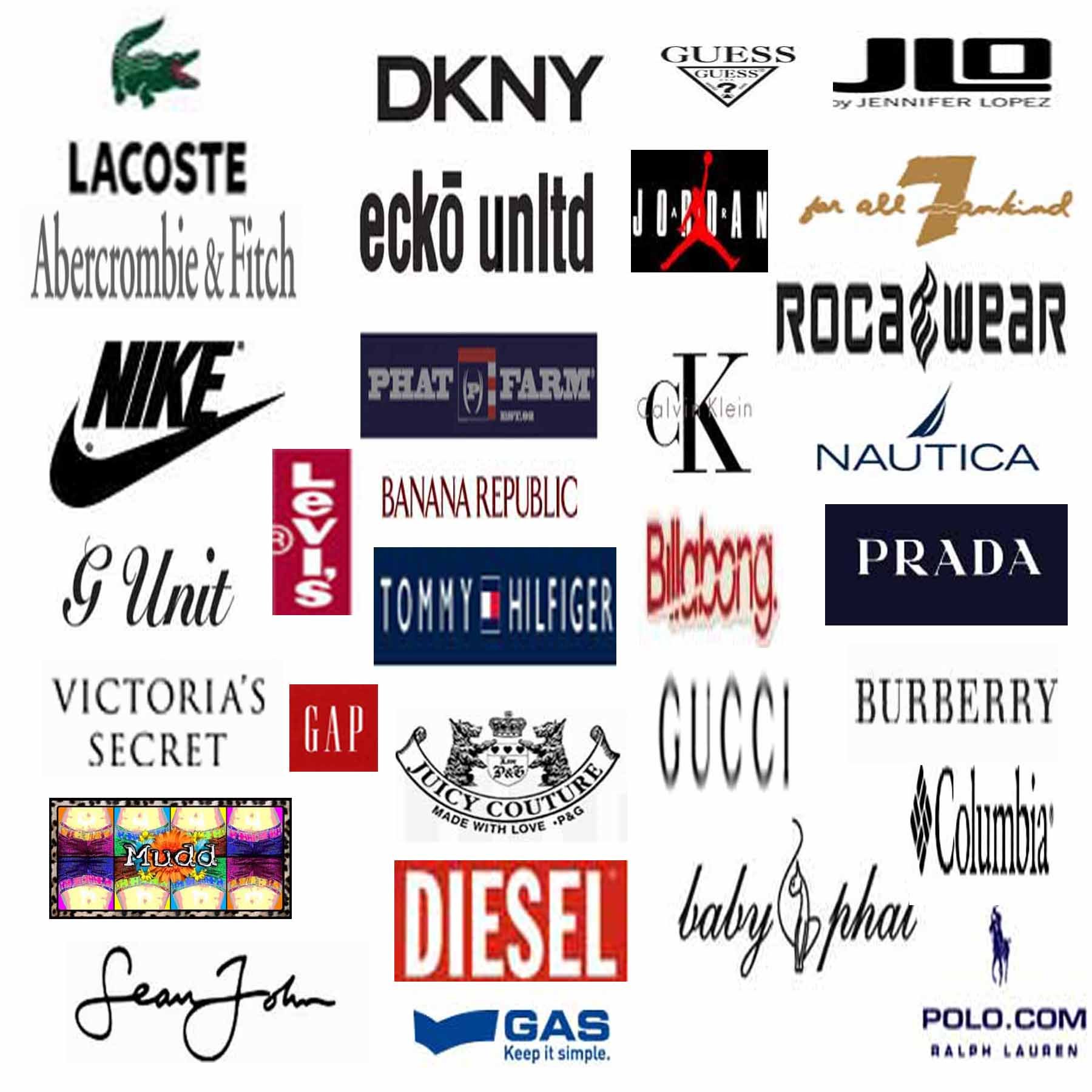 Логотипы модных брендов