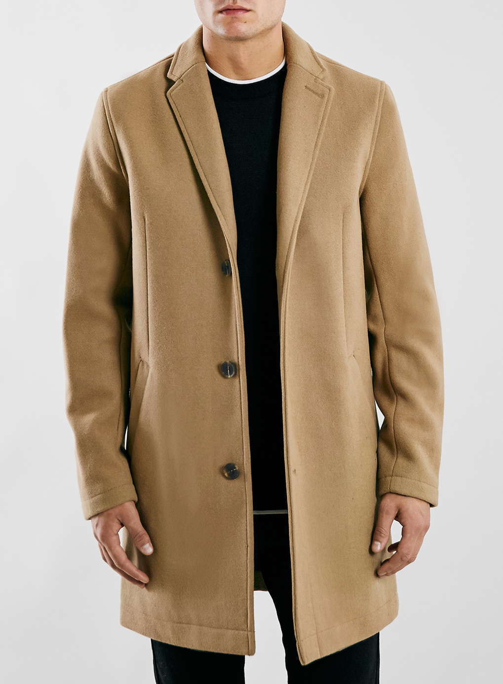 Wool Blend Coat пальто мужское\