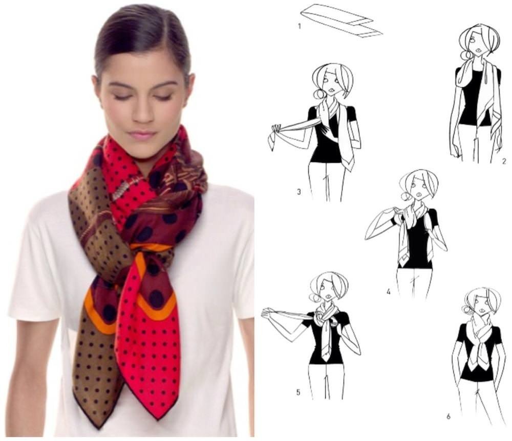 как красиво завязать шарф-платок
