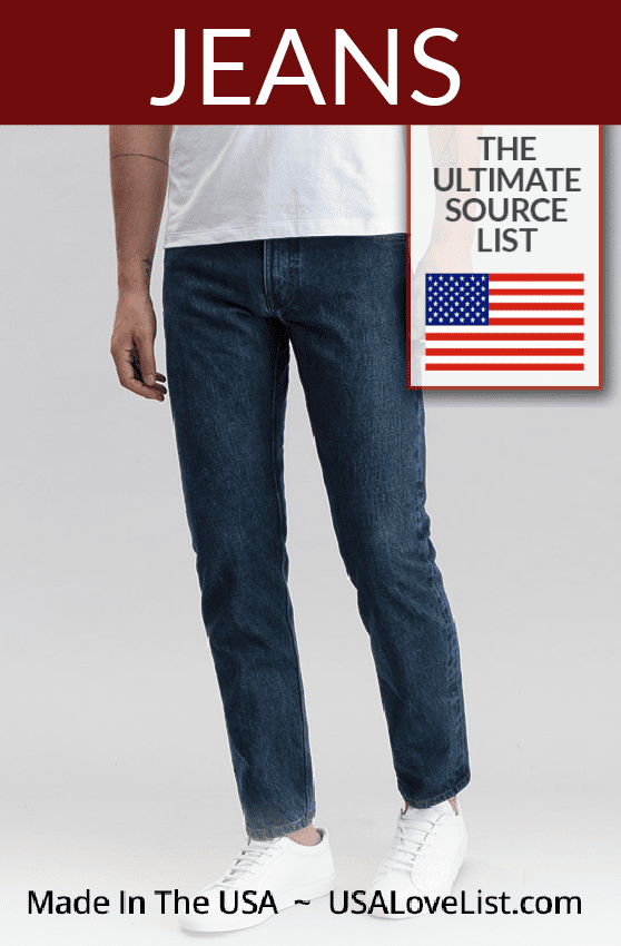 American made Jeans for men and women via USA Love List 